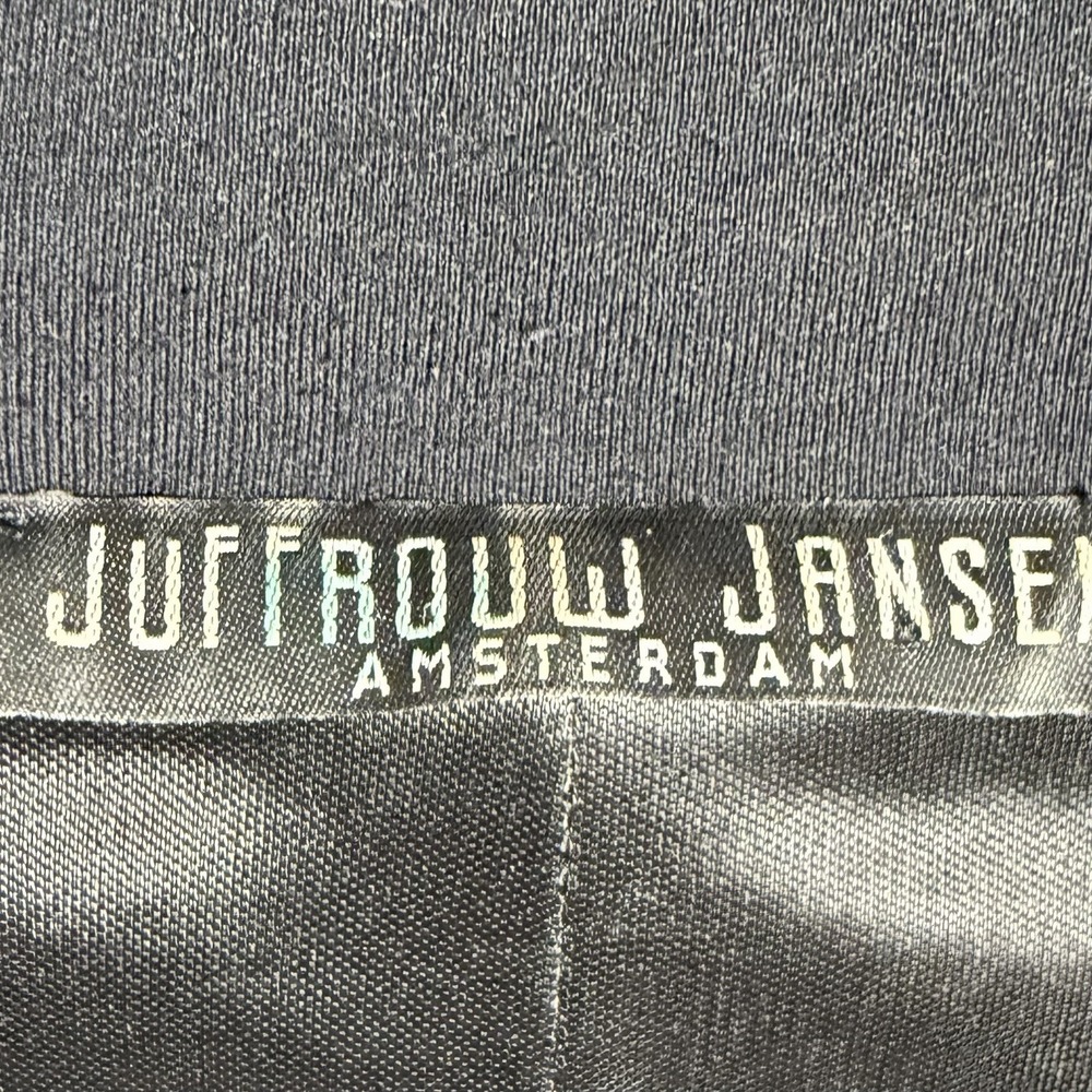 Juffrouw Jansen Amsterdam Women's Large Black Tuxedo Tail Blazer Jacket Zip Up - Picture 8 of 10